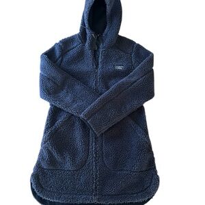 L.L. Bean Navy Blue Fleece Hooded Jacket